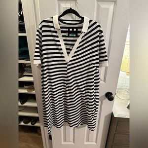 Anthropologie Maeve stripped dress 1X has pockets